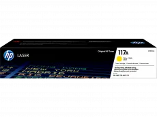 Оригинальный лазерный картридж HP 117A для Color Laser 150a / 150nw / 178nw / 179fnw. Желтый (арт. W2072A)