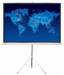 Экран для проектора Cactus 150x150см Triscreen 1:1 напольный рулонный черный (арт. CS-PST-150X150)