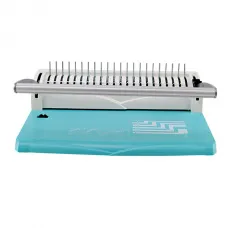 Переплетчик ГЕЛЕОС БП-13+ бирюзово-белый на пластиковую пружину, А4 (арт. БП13пбб)