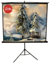 Экран для проектора SOK Cinema 150x150см TriScreen 1:1 напольный рулонный белый 84' (арт. SCPST-150x150BLCK)