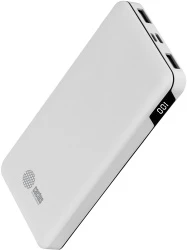 Мобильный аккумулятор Cactus 10000mAh, 2.1A, 2xUSB, белый (арт. CS-PBFSKT-10000)
