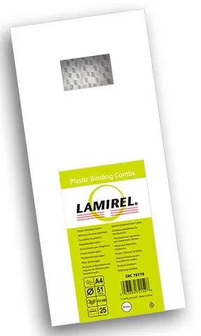 Пластиковые пружины Lamirel Пружина пластиковая, 51 мм, Цвет белый, 25 шт. (арт. LA-78778)