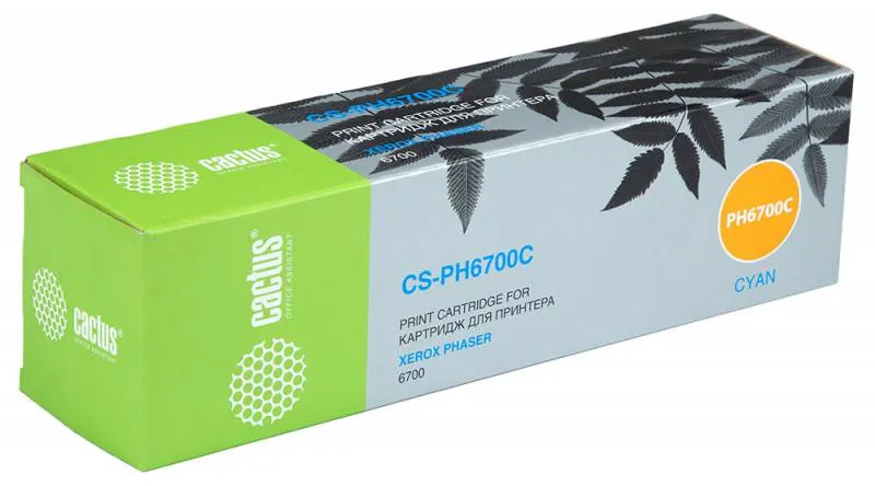 Картридж Cactus Тонер Картридж CS-PH6700C 106R01523 голубой для Xerox (12000стр.) (арт. CS-PH6700C)