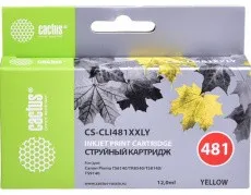 Картридж Cactus желтый (12мл) для Canon (арт. CS-CLI481XXLY)