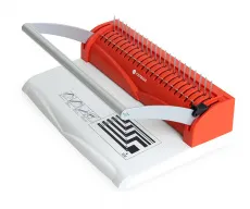 Переплетчик ГЕЛЕОС БП-13+ бело-красный на пластиковую пружину, А4 (арт. БП13пбк)