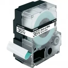 Лента Epson Виниловая лента Epson LK-7WBVN белая/чёрная, ширина 36мм, длина 7м. (арт. C53S657012)