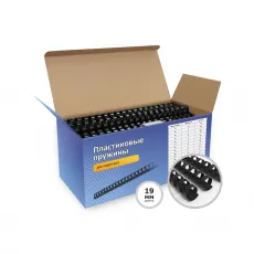 Пластиковые пружины ГЕЛЕОС 19 мм черные 100 шт. (арт. BCA4-19B)