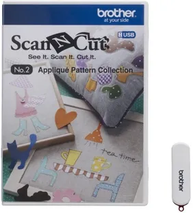 USB с дизайнами для аппликаций Brother (арт. CAUSB2)