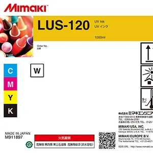 Оригинальные УФ чернила Mimaki LUS-120 (чёрный, 1 л.) (арт. LUS12-K-BA)