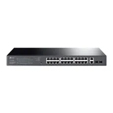 Сетевой коммутатор/ 28-port Easy Smart switch with 24 PoE+ ports, 26 10/100/1000 Mbps RJ45 ports and