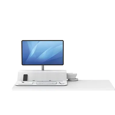 Платформа для работы сидя-стоя Fellowes Lotus RT Sit-Stand Workstation, белая (арт. FS-80817)