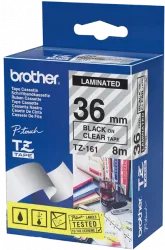 Наклейка ламинированная Brother (черный на белом) (арт. TZE261CIV)