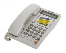 Проводной телефон Panasonic KX-TS2365RUW с LCD дисплеем для офиса, с набором основных функций (арт. KX-TS2365RUW)