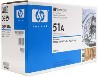 Картридж HP с тонером HP 51A LaserJet, черный (Q7551A) (6500 стр.) (арт. Q7551A)