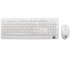 Комплект клавиатура и мышь TESLA беспроводной, 10 м (1000 dpi) белый (арт. MKB-PRO)