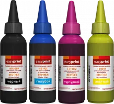 Комплект чернил EasyPrint (черный, голубой, пурпурный, желтый, 4 шт. x 100 мл.) (арт. I-B100_SET)