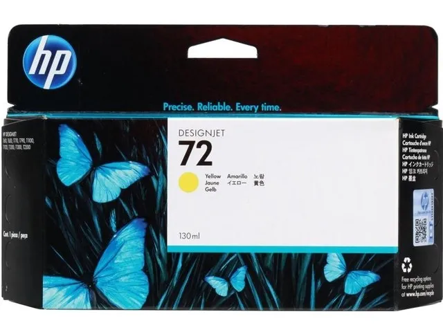 Картридж HP 72 130-ml Yellow Ink Cartridge (арт. C9373A)