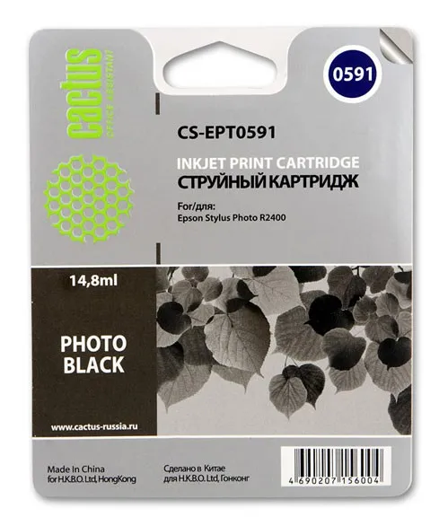 Картридж Cactus Картридж струйный CS-EPT0591 черный (14.8мл) (арт. CS-EPT0591)