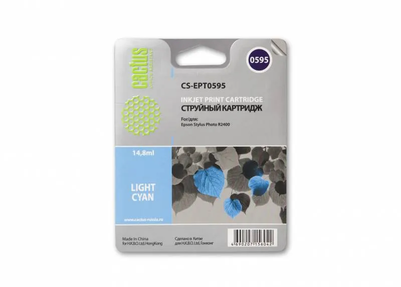 Картридж Cactus Картридж струйный CS-EPT0595 светло-голубой (14.8мл) (арт. CS-EPT0595)