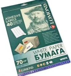 Самоклеящаяся бумага универсальная Lomond для этикеток, A4, 40 делен. (48.5 x 25.4 мм) 70г/м² (1650 л) (арт. 2100195ТЕХ)