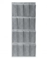 Органайзер ГЕЛЕОС подвесной, 16 карманов, «Грей» / Серый, 45х103 см (арт. ГРЕ-02)