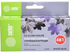 Картридж Cactus фото голубой (12мл) для Canon (арт. CS-CLI481XXLPB)
