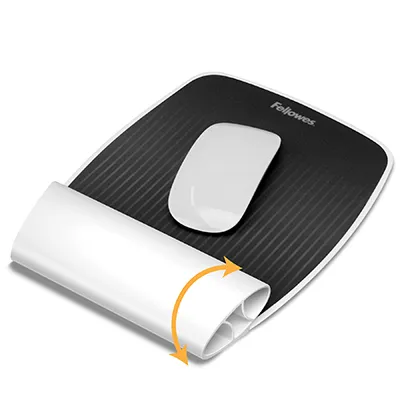 Коврик для мыши Fellowes I-Spire™ с силиконовой подкладкой для руки, белый (арт. FS-93148)
