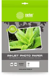 Фотобумага Cactus A4, 180 г/м², 100 л, белая глянцевая для струйной печати (арт. CS-GA4180100ED)