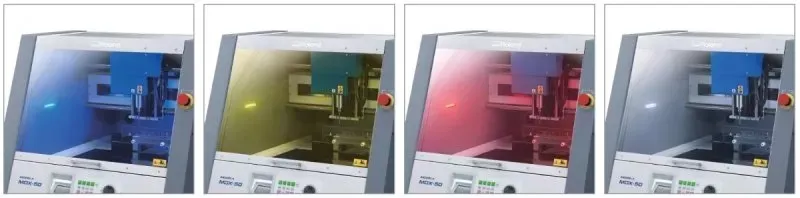 Цветная индикация рабочего состояния станка MDX-50