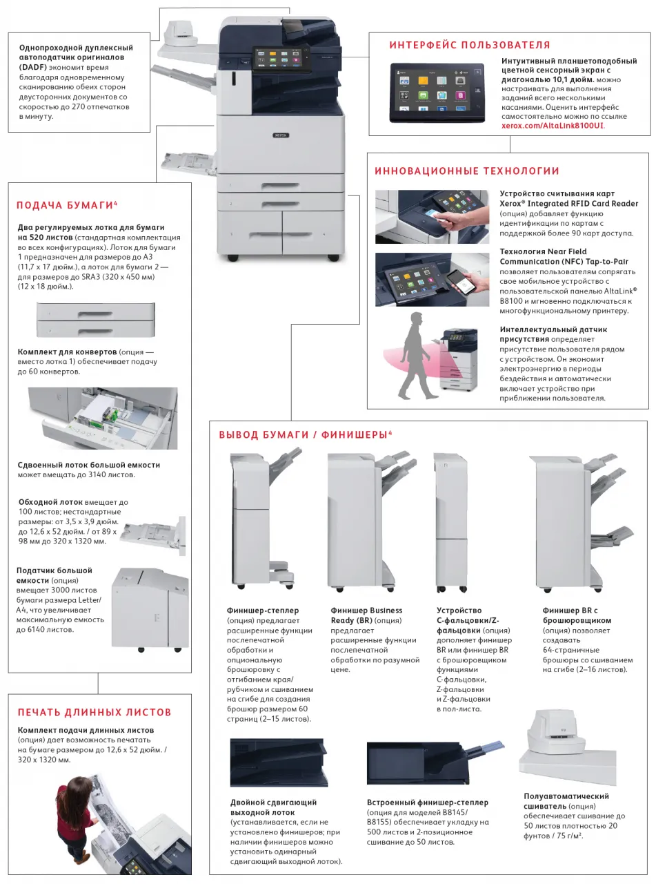 Конфигурация Xerox AltaLink B8145 - B8155 - B8170