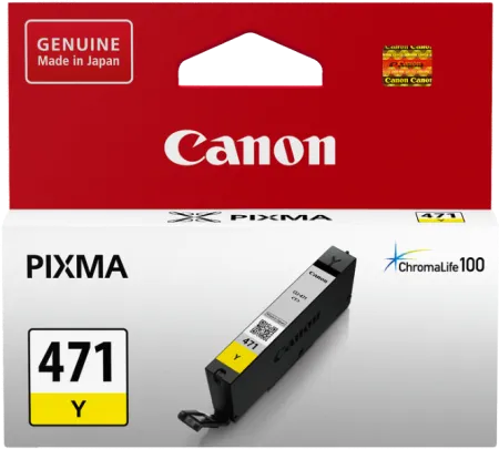 Оригинальный картридж Canon CLI-471 Y (жёлтый, 7 мл.) (арт. 0403C001)