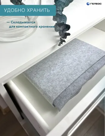 Короб ГЕЛЕОС Войлок (25х18х15 (M), светло-серый) (арт. ВЛК-СМ)
