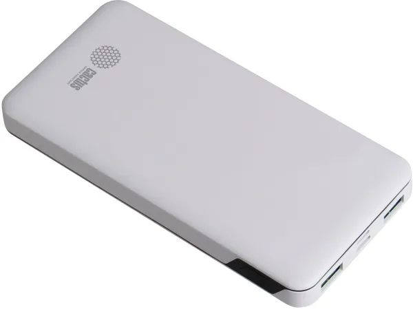 Мобильный аккумулятор Cactus 10000mAh, 2.1A, 2xUSB, белый (арт. CS-PBFSKT-10000)