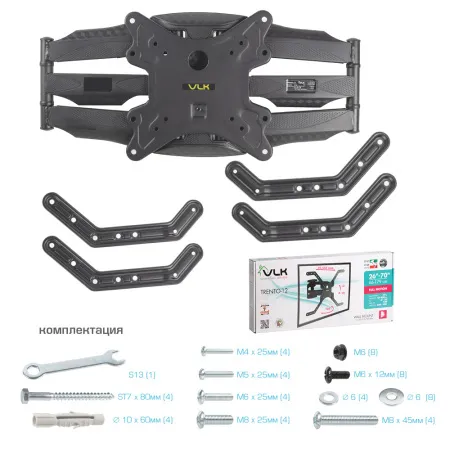 Кронштейн VLK TRENTO-12 чёрный для TV 26-70″ (арт. 51034)