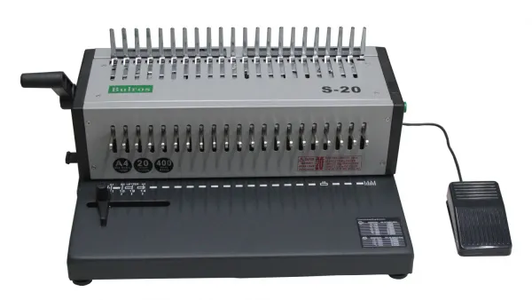 Электрический переплётчик Bulros S-20 на пластиковую пружину (арт. BB-D-PLB-S-20-yes-yes-El)