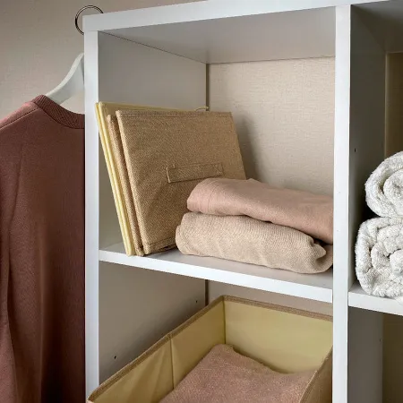 КОРОБ для хранения ГЕЛЕОС Коттон-30 (30х47х21 см) бежевый (арт. КОТТОН-30-БЖ)