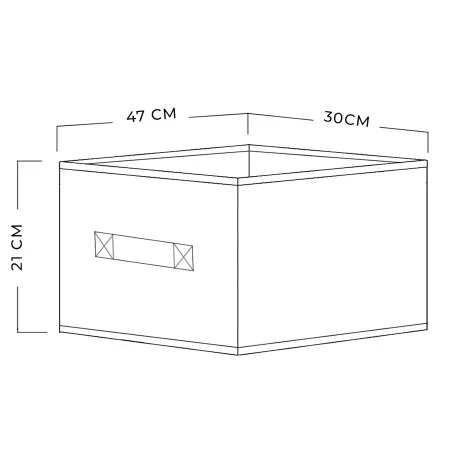 КОРОБ для хранения ГЕЛЕОС Коттон-30 (30х47х21 см) бежевый (арт. КОТТОН-30-БЖ)