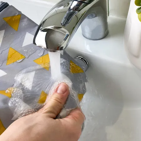 КОФР с ручками ГЕЛЕОС Бэг-04 (L), желтый треугольник (арт. БЭГ-04Л)