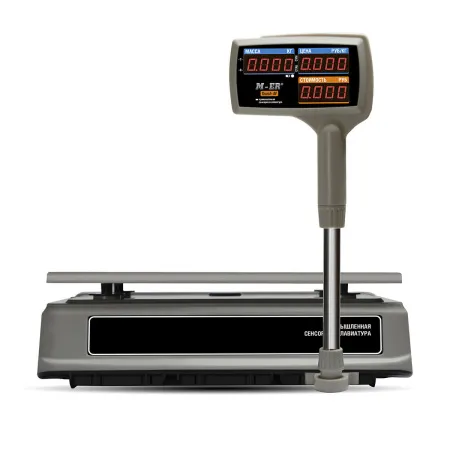 Торговые настольные весы Mertech M-ER 328 ACPX-6.1 ″TOUCH-M″ LED RS232 и USB (арт. 3671)