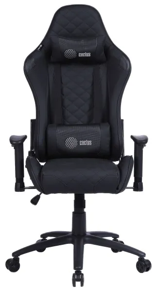 Игровое кресло Cactus черный с подголовником (арт. CS-CHR-030BL)