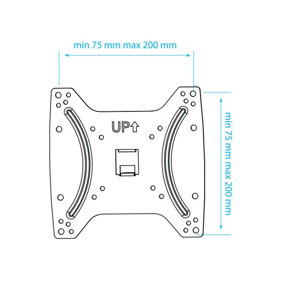 Кронштейн Kromax OPTIMA-200 (чёрный) (арт. 28005)