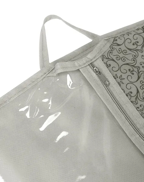 Чехол ГЕЛЕОС для хранения костюмов и платьев, «Грей» / Серый, 120х60 см (арт. ГРЕ-08)