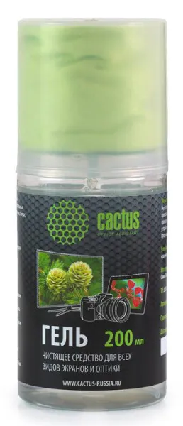 Чистящий набор Cactus для экранов и оптики 1шт 20x23см 200мл (арт. CS-S3004)