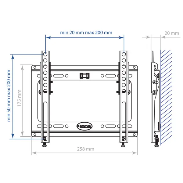 Кронштейн Kromax IDEAL-6 (белый) (арт. 26022)