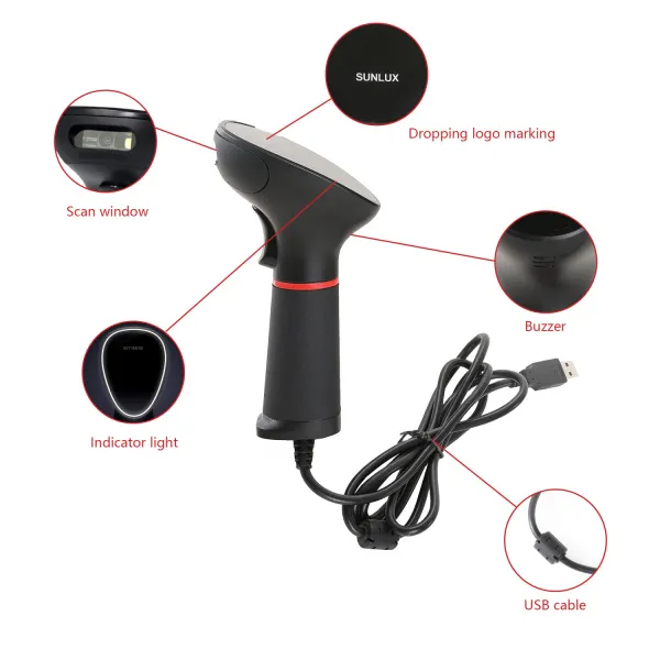 Сканер штрих-кода SUNLUX XL-3610 USB (2D) без подставки (арт. XL-3610U)