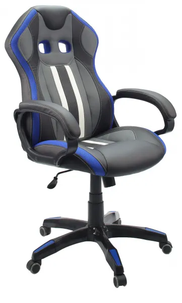 Кресло для геймеров ГЕЛЕОС Мустанг (синий) (арт. Муст_син)