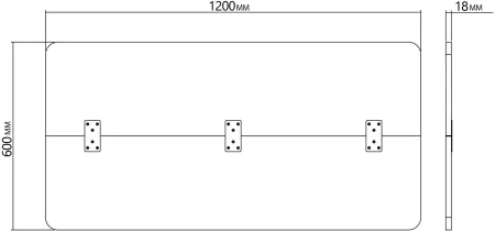 Столешница Cactus (дуб антик) (арт. CS-TD2-LR)