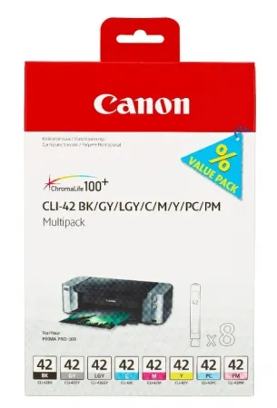 Набор картриджей Canon CLI-42 BK/GY/LGY/C/M/Y/PC/PM (арт. 6384B010)