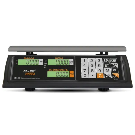 Торговые настольные весы Mertech M-ER 327 AC-15.2 ″Ceed″ LCD Черные (арт. 3016)