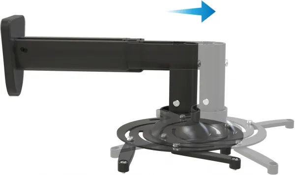 Кронштейн для проектора Cactus черный макс.10кг настенный и потолочный поворот и наклон (арт. CS-VM-PR05B-BK)